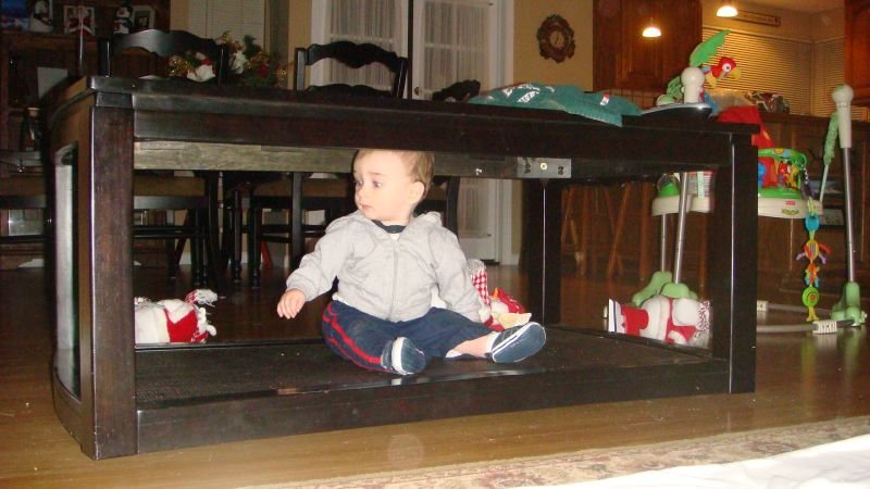 Trey under the Table